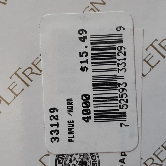 NWT Apple Tree Design Porcelain Angel w/ Horn Wall Hanging. - Picture 8 of 8